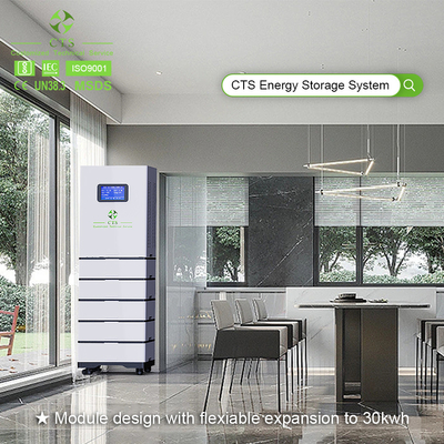 CTS Solar Battery Storage System All In One 20kwh 30kwh 48v Lifepo4 Battery With 5kw Hybrid Inverter